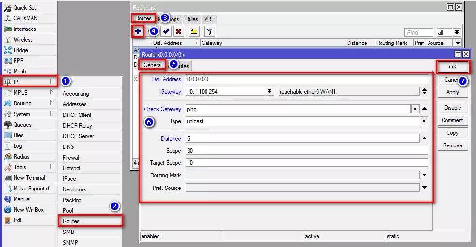 Check gateway. Атрибут address. Route list. Маршрутизация микротик. Настройка роутера микротик hap ac lite.