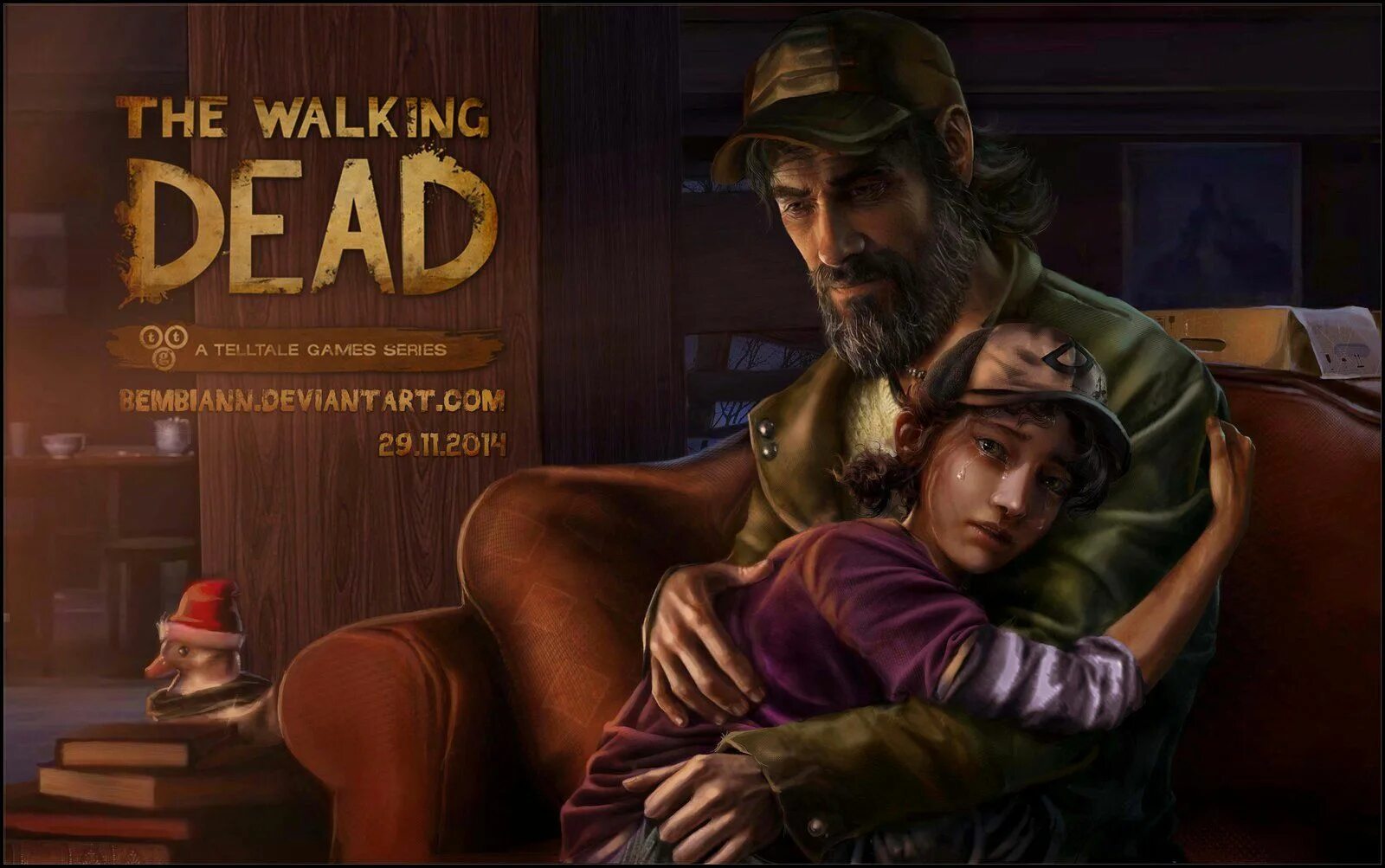 The game were drawn in. Кенни и ли the walking dead.