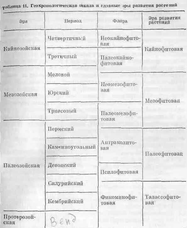 Таблица по биологии 9 класс Эра период растения животные. Этапы развития жизни 9 класс биология таблица