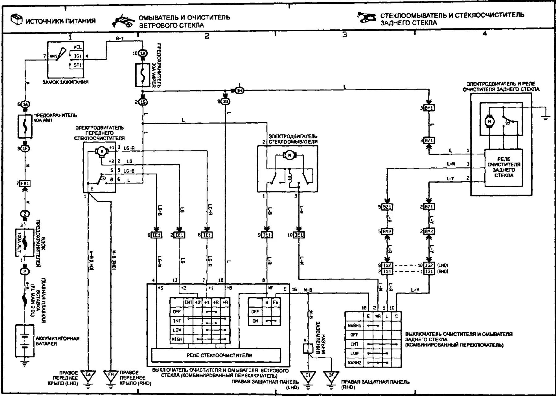 Не работает омыватель лобового тойота. Схема стеклоочистителя Toyota Avensis. Тойота Авенсис схема электрооборудования. Электросхема омывателя лобового стекла Тойота корона т190. Электросхема Тойота Авенсис 2007.