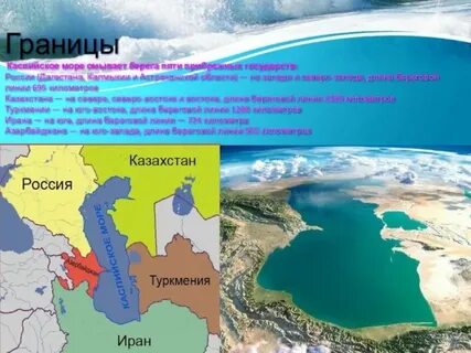Каспийское море границы с какими странами