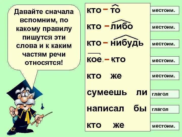 Начинать какое правило
