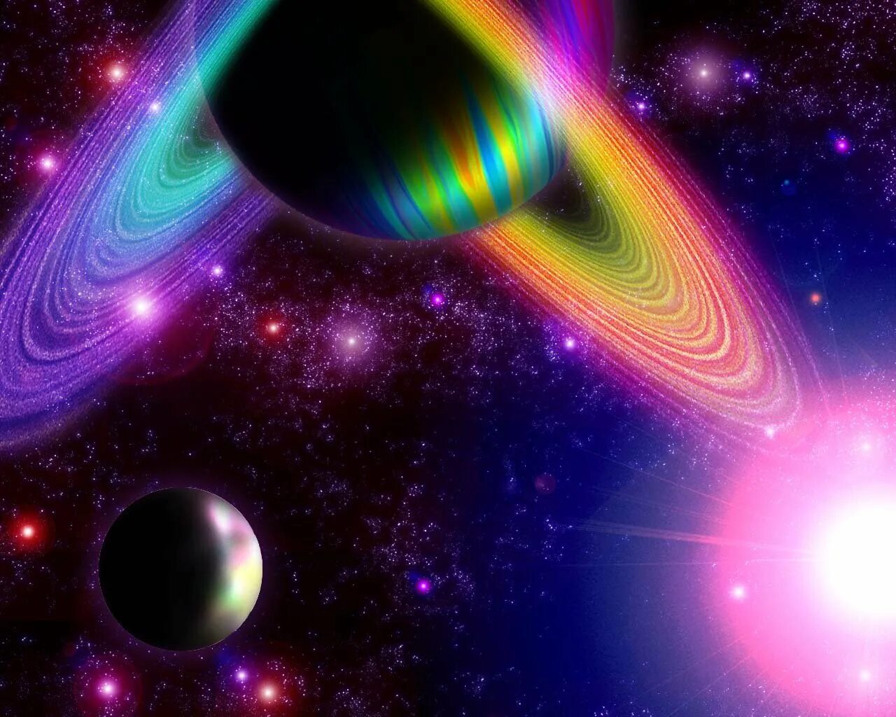 Каким ярким космическим событием движения первых. Космос. Разноцветная Планета. Цветная Вселенная. Яркий космос.