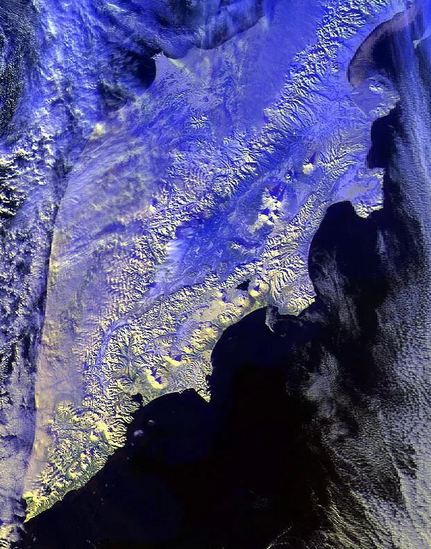 камчатка со спутника