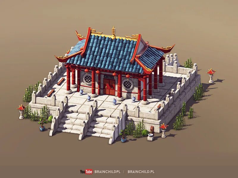 Build a temple. Японская архитектура Low Poly. Японский храм Лоу Поли. Древний китайский дом. Китайский домик 3д модель.