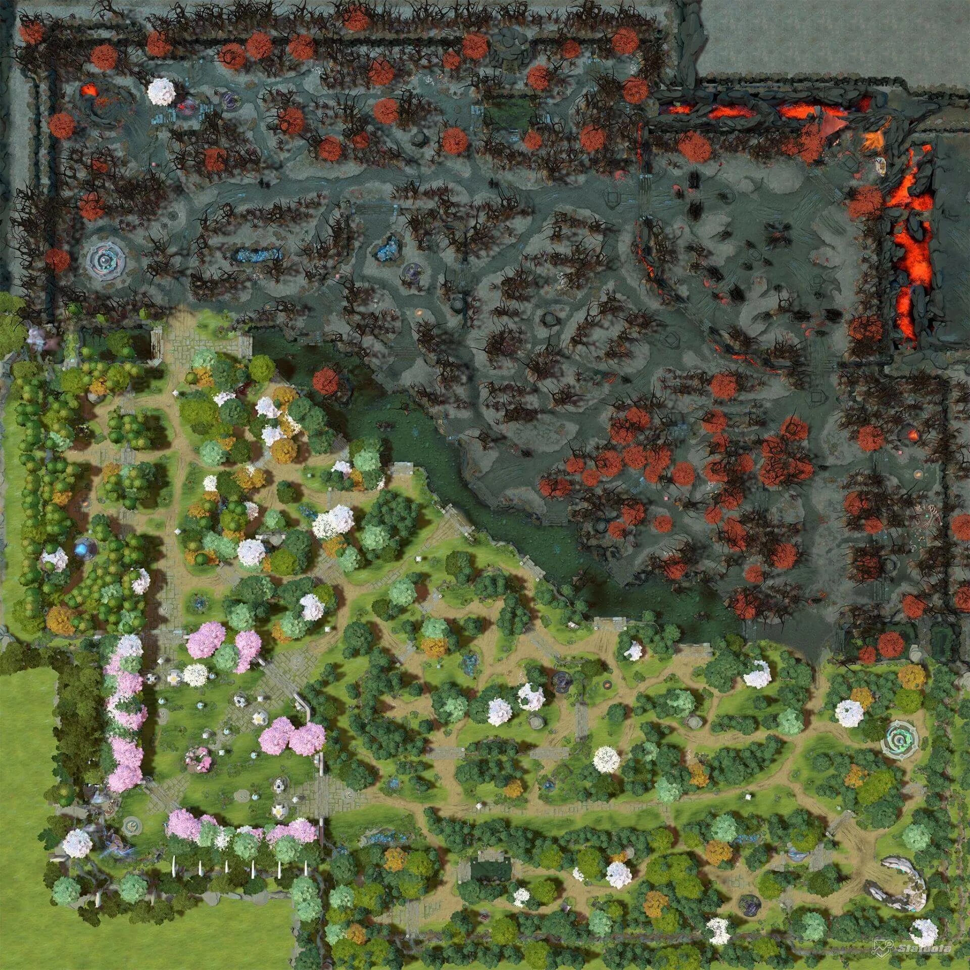 Как называется карта доты. Dota 2 карта. карта dota 2 7.33. карта дота 2 новая. rfhnf doto 2.