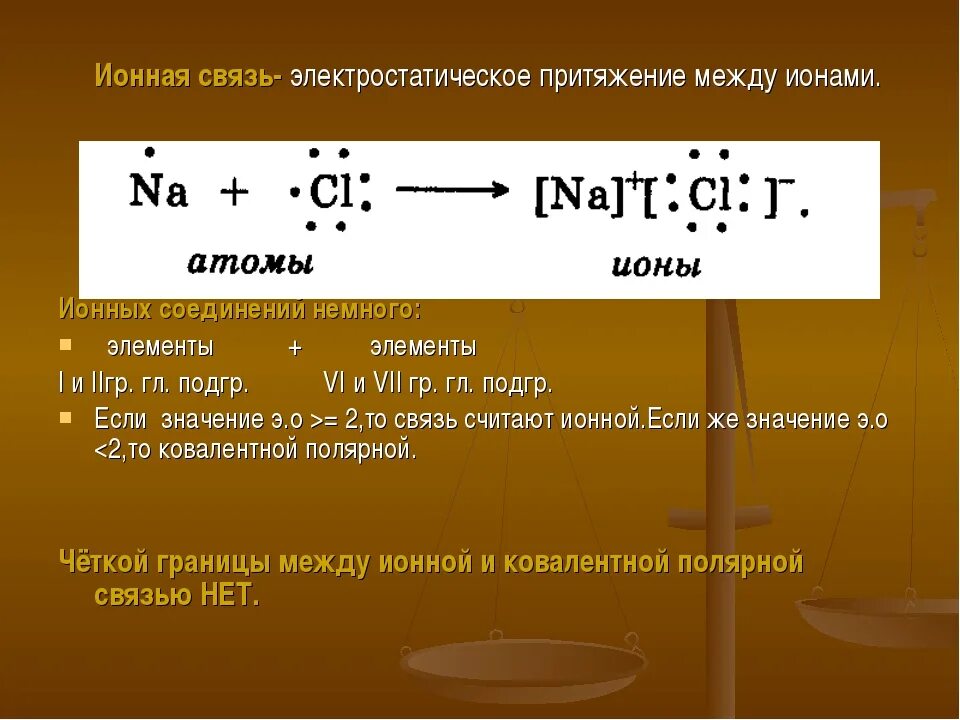 Ионная химическая связь присутствует в соединении