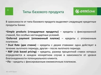Отп потребительский кредит