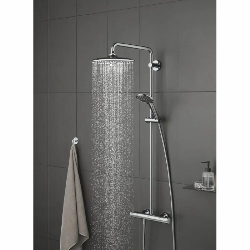 Кран ванна леруа мерлен. Душевая стойка Grohe Euphoria 260 27421002 хром. Grohe Vitalio Joy 260. Vitalio Joy 260. Лейка Grohe Vitalio start.