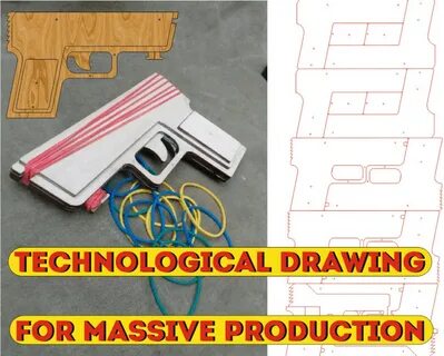 Rubber band gun plans dxf