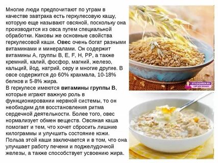 Чем полезна овсяная каша по утрам