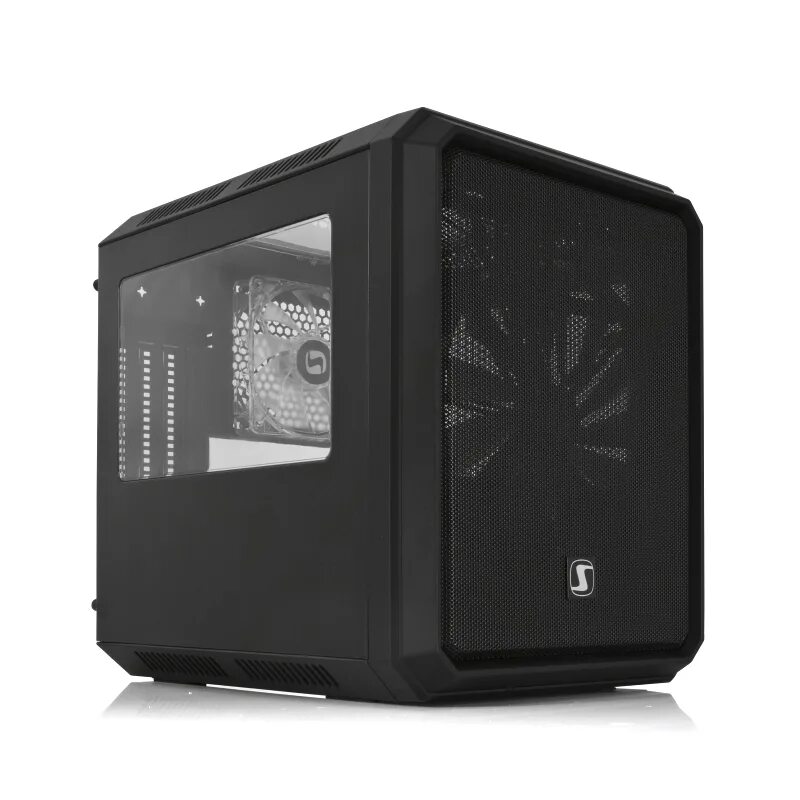 Cube pc. Корпус Cube MATX. Корпус MATX AEROCOOL куб. Компьютерный корпус SILENTIUMPC Alea s25w Black. MATX Cube Case.