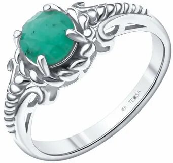 Серебряное кольцо с изумрудом