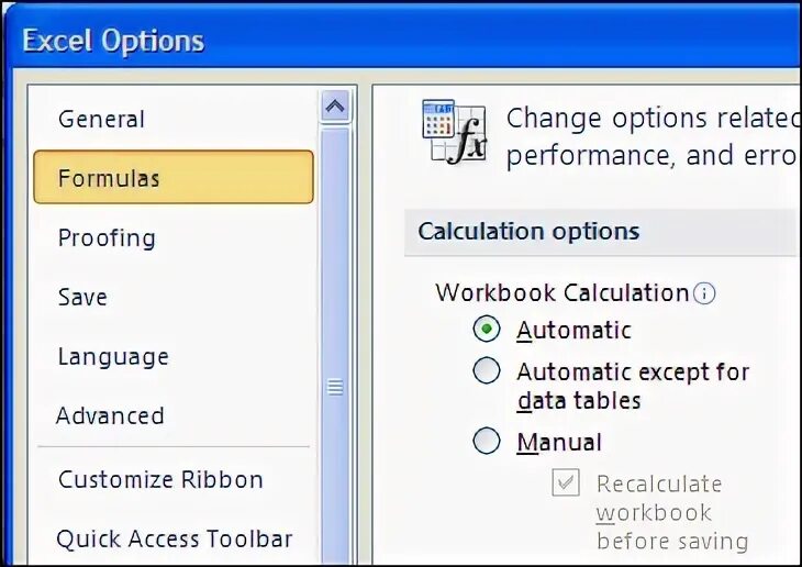 Related options