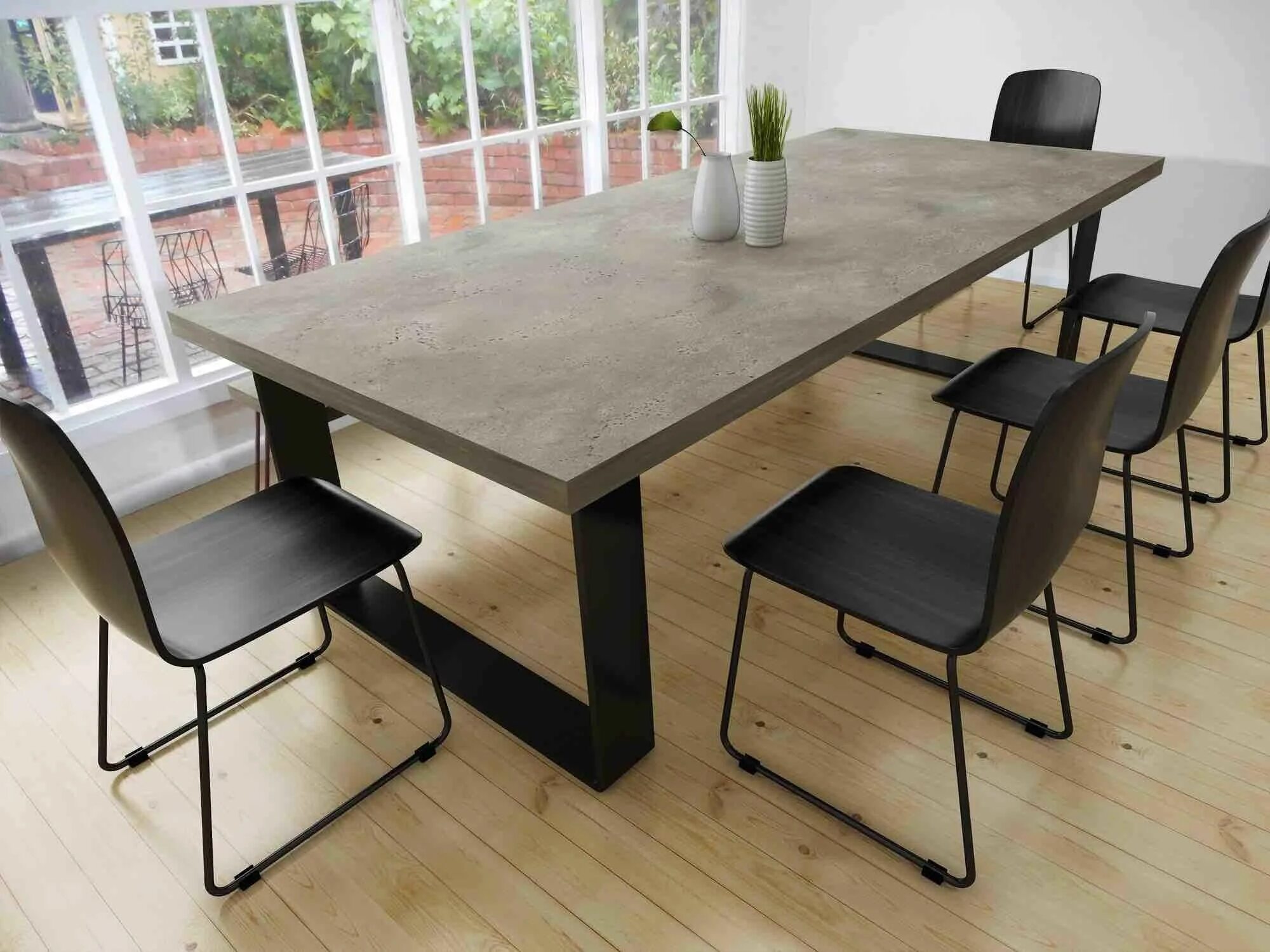 Обеденный стол из бетона. Обеденный стол со столешницей под бетон. Стол обеденный бетонная столешница. Стол кухонный цвет бетон. Стол обеденный металл