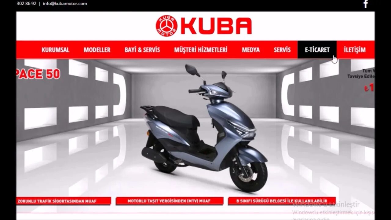 Kuba Space 50. Kuba Space. Elektrikli Motor Kuba 2500.