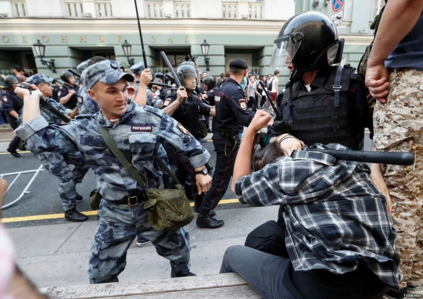 Росгвардия на митинге. Сотрудники на митинге