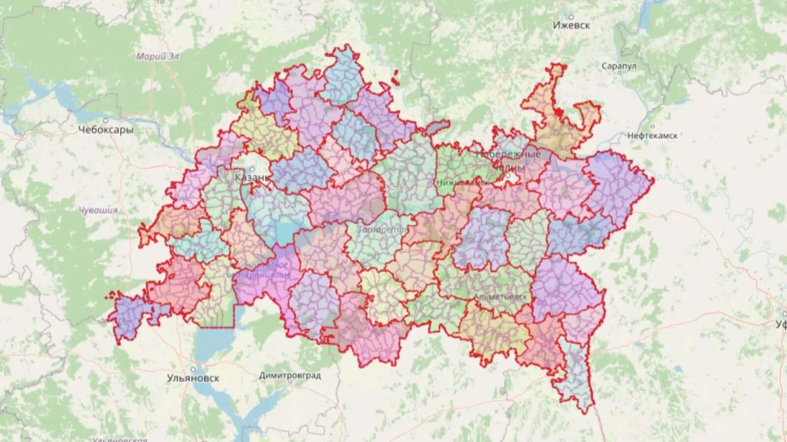 Татарстан граничит с украиной. Татарстан границы. Районы Республики Татарстан. Границы районов Татарстана. Границы Татарстана на карте.