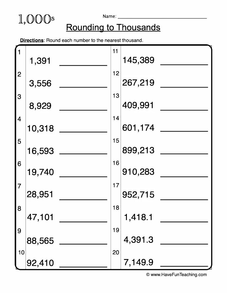 Rounding. Numbers in English exercises for Kids. High numbers Worksheet. Numbers 1-1000 Worksheets. Round округление