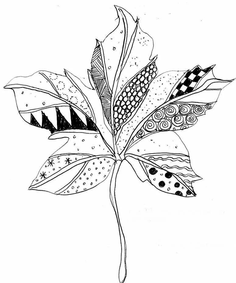 Простое графическое изображение. Кленовый лист Зентангл. Стилизация растений. Стилизованные рисунки цветов. Стилизованные растения.