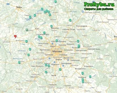Карта рыбы московская область