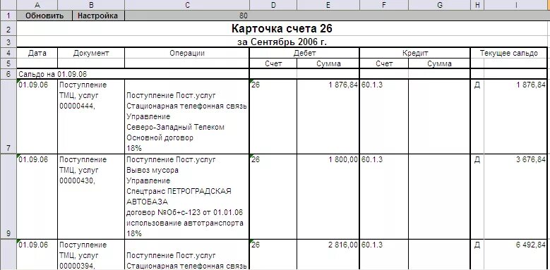 Счет 51 поступление. Карточка счета 20 1с. Карточка 51 счета образец в excel.