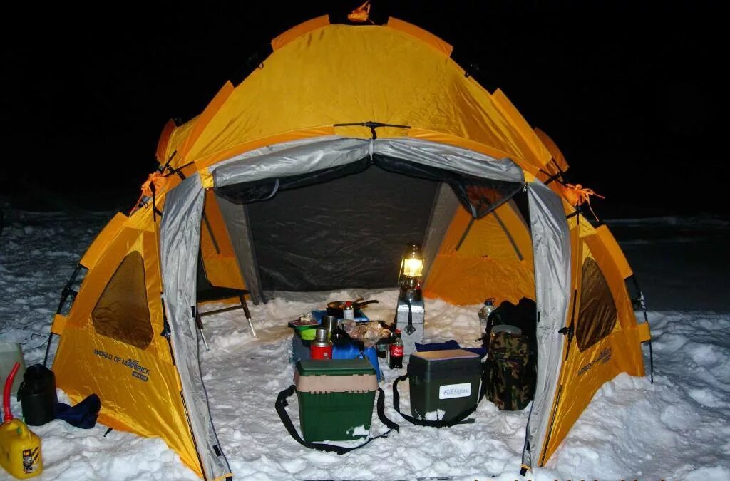 Зимняя палатка обогрев