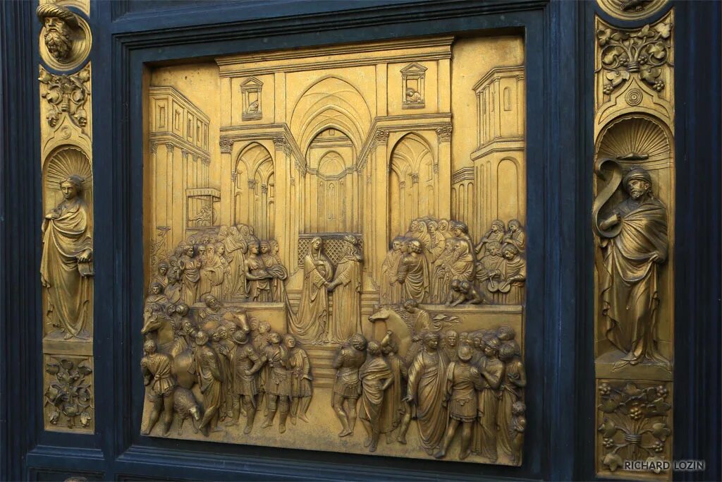 Баптистерий флоренция врата. Гиберти двери флорентийского баптистерия. Гиберти двери флорентийского баптистерия. Лоренцо гиберти иоанн креститель. Гиберти райские врата баптистерия во флоренции.