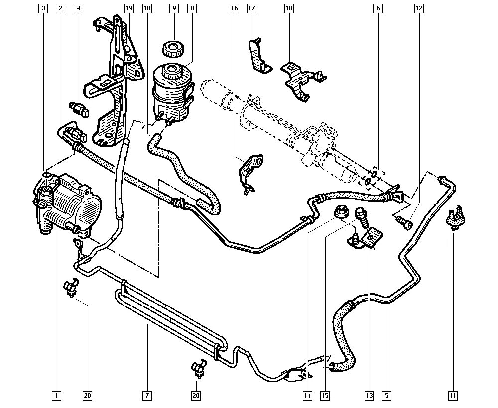 Гидроусилитель рено дастер 2.0. Система гидроусилителя Рено Дастер 2 0. Схема гидроусилителя руля Рено Лагуна 2. Схема гидроусилителя Рено Лагуна 1. Схема гидроусилителя руля Рено Сценик 1.