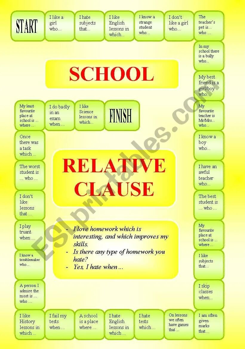 Relative Clause игры. Defining relative Clauses Worksheets. Relative Clauses ESL Board game. Relative Clauses Cards.