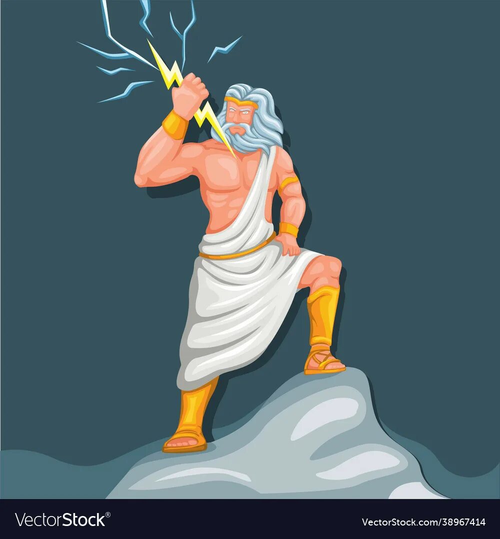 Рисунок бога юпитера. Зевс Юпитер. Древнегреческий Бог Зевс. Юпитер Бог грома. Юпитер Бог вектор.
