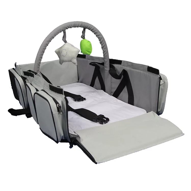 Детская сумка-кровать 2 в 1 Baby Bed and Bag. Кровать переноска для новорожденных. Переносная детская кроватка для путешествий. Складная люлька для путешествий. Складная люлька