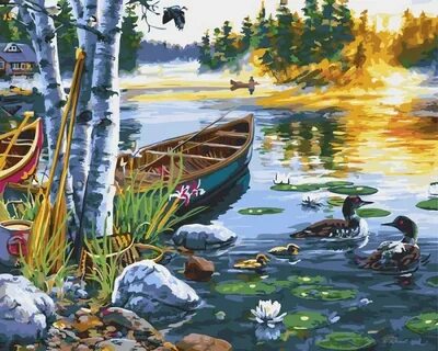 Для картины по номерам нужна вода