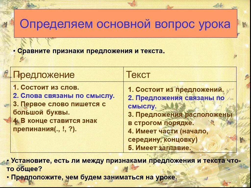 Как считать предложения в тексте. Предложение 2 класс. Текст и предложение. Предложение и текст 2 класс. Предложение 2 класс презентация.