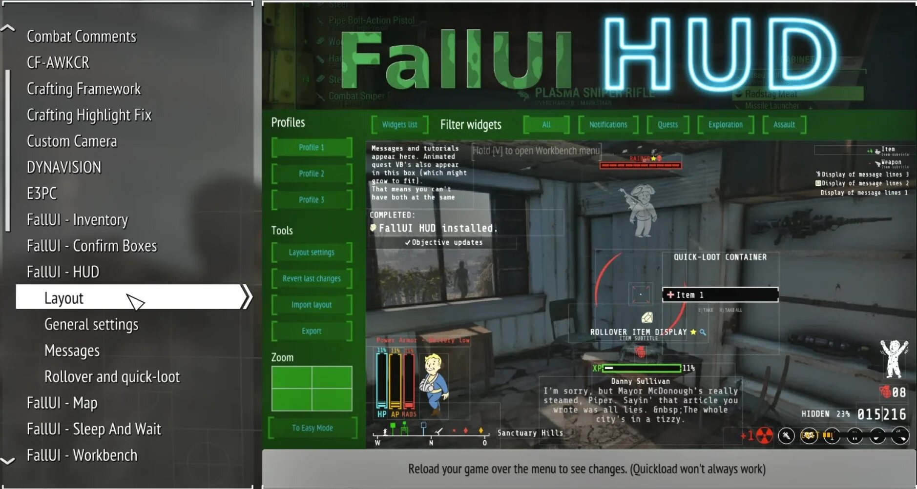 Fall ui. Fallout 4 hud. fallout 4 hud preset. фоллаут 4 мод fallui hud. hud framework fallout 4.