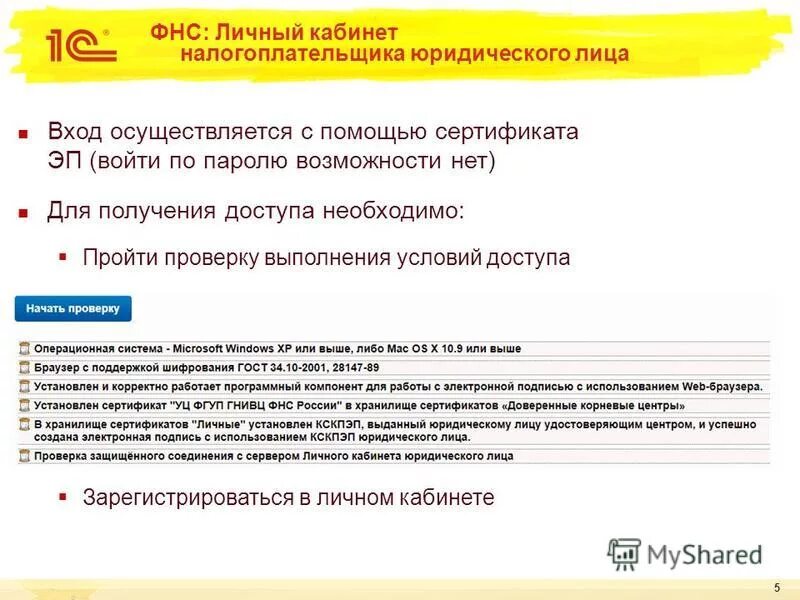 войти по сертификату