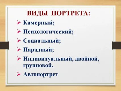 Портрет термины