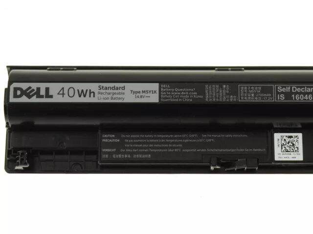 Battery wh. Dell Laptop Battery 40wh 2700mah. Dell 40wh. Dell 40 WH Standard Type m5y1k 14.8v. Аккумулятор m5y1k для dell Inspiron 15 p63f.