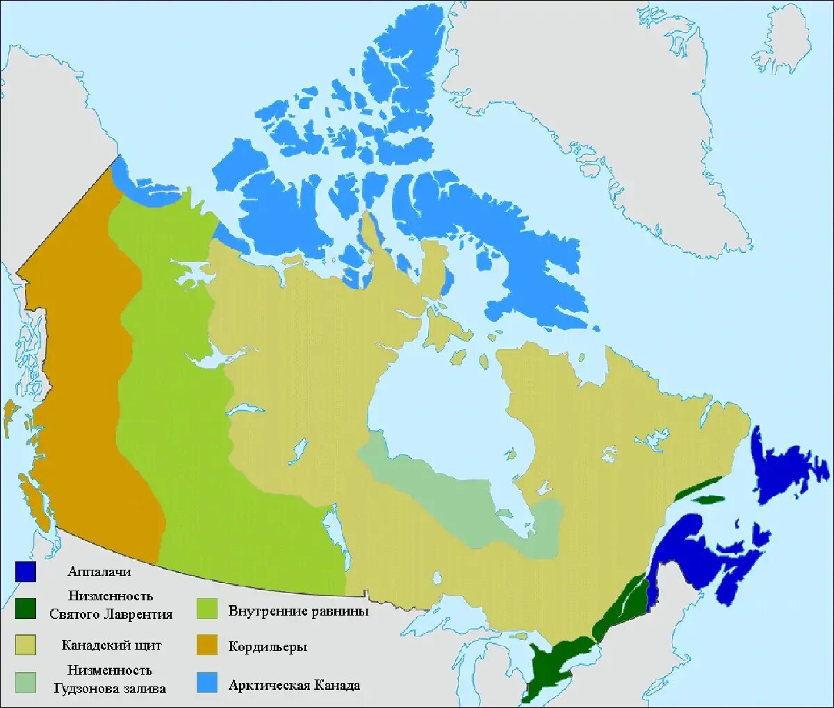 Природные зоны в пределах канады. Канада физико географическое районы. Канада на карте. Регионы Канады на карте. Физико-географическая карта Канады.