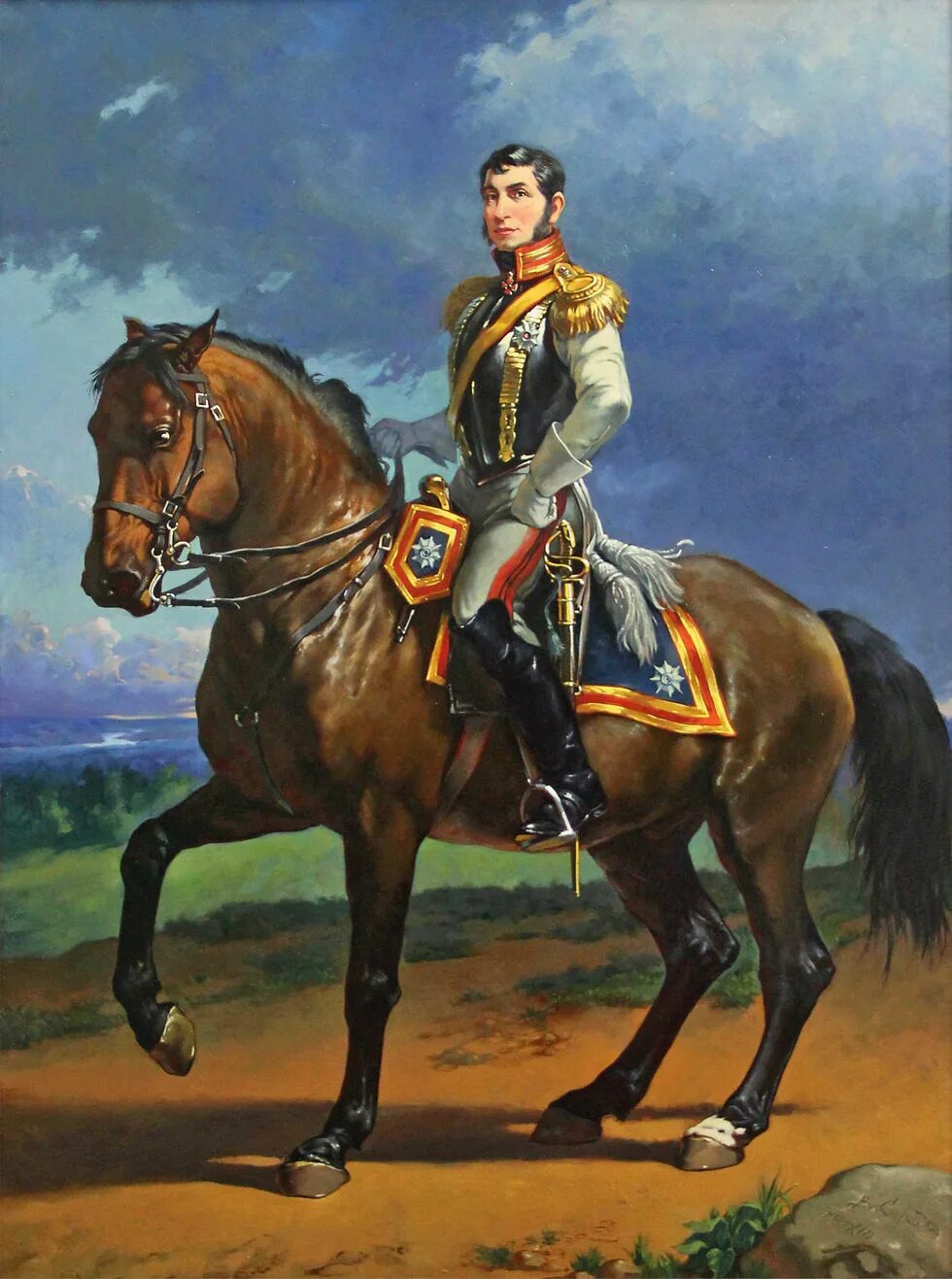 Конный портрет русского Генерала 1812.