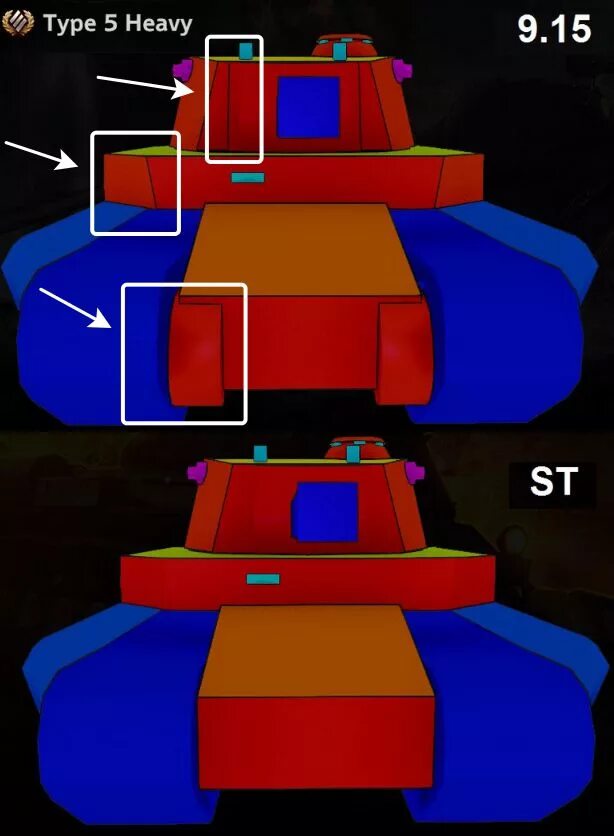Куда пробить тайп. Тайп 5 хеви зоны пробития. Тайп 4 хеви броня. Броня тайп 5 хеви. Type 5 Heavy броня.