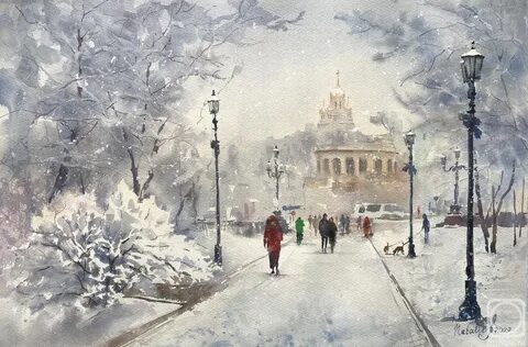 Картина снег