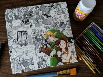 OC Ocarina of Time Manga collage my girlfriend and I did, this time.