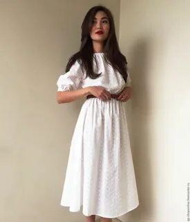 Хлопковые платья с длинным рукавом