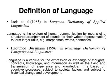 Defining dictionary