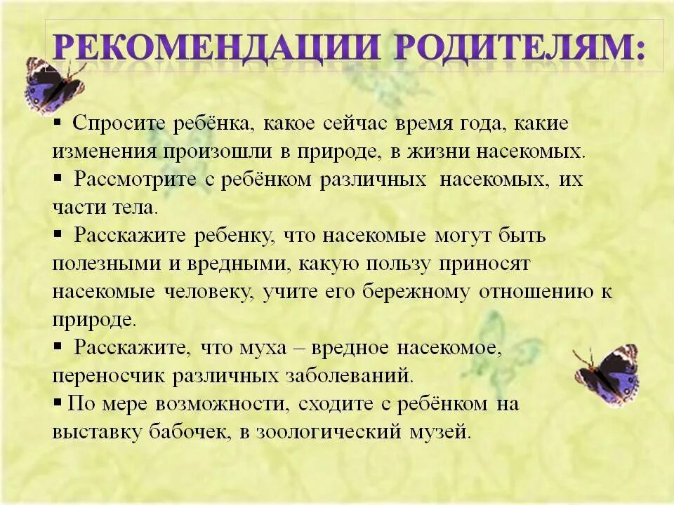 Тема недели насекомые. Рекомендации по теме насекомые. Рекомендации родителям насекомые. Тема недели насекомые для родителей. Тематические недели цели и задачи