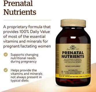Solgar prenatal nutrients