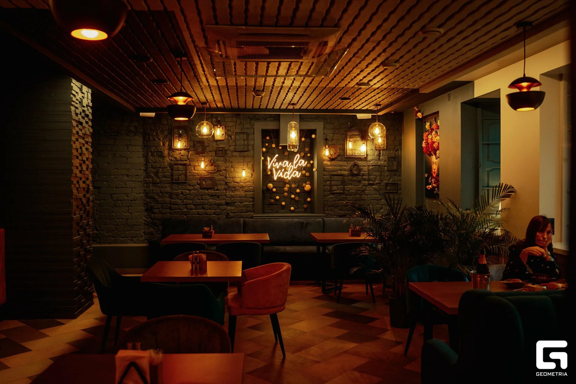 Yellow kitchen & bar