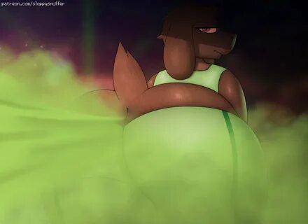 ralsei, deltarune, 1boy, bending over, black fur, fart, fart cloud, fart ev...