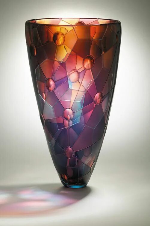 Вазы Кевина Гордона. Стекло Кевин акван. Genie blown Glass. Crystal only